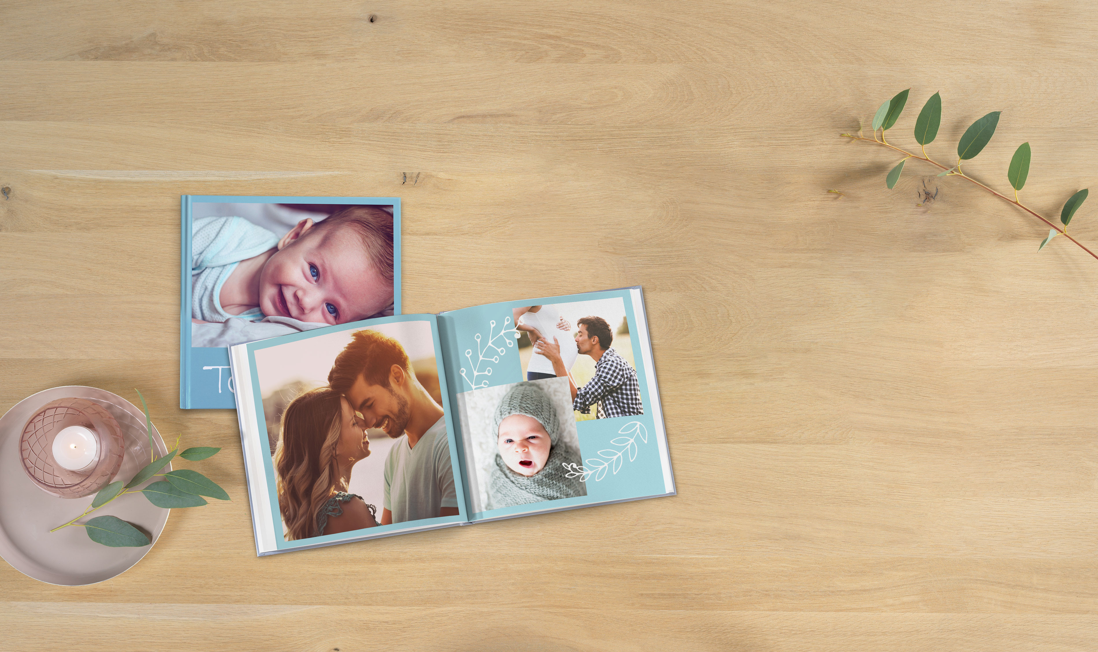 Livre Grand Carré avec photo de bébé