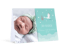 Carte pliante avec une photo de bébé