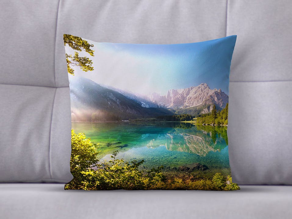Cuscino personalizzato 40x40 cm con foto di un panorama