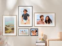 Cadre photo personnalisé Cadre photo personnalisé avec des photos de famille printanières