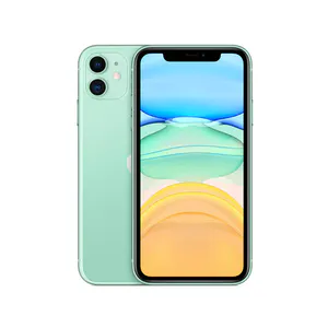 iPhone in pastell-blau in Vorder- und Rückansicht