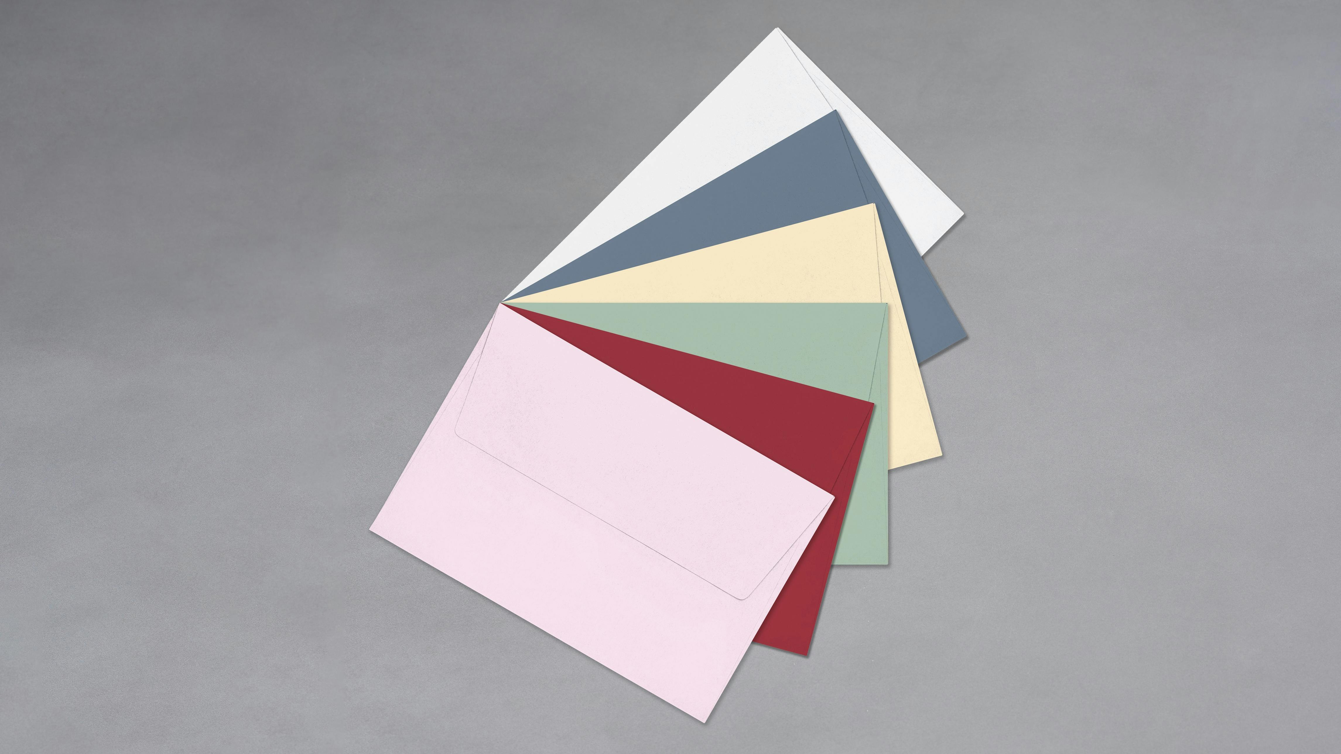 Enveloppes pour cartes de voeux Enveloppes blanches et de couleur pour cartes personnalisées