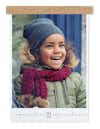 Calendrier photo personnalisé portrait avec un cache-spirale en bois et photo de petite fille