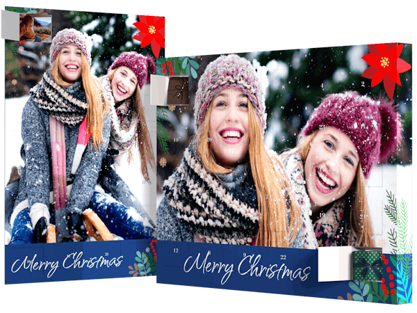 Fotoadventskalender utan choklad Skapa en fotoadventskalender utan choklad med en bild på några kompisar