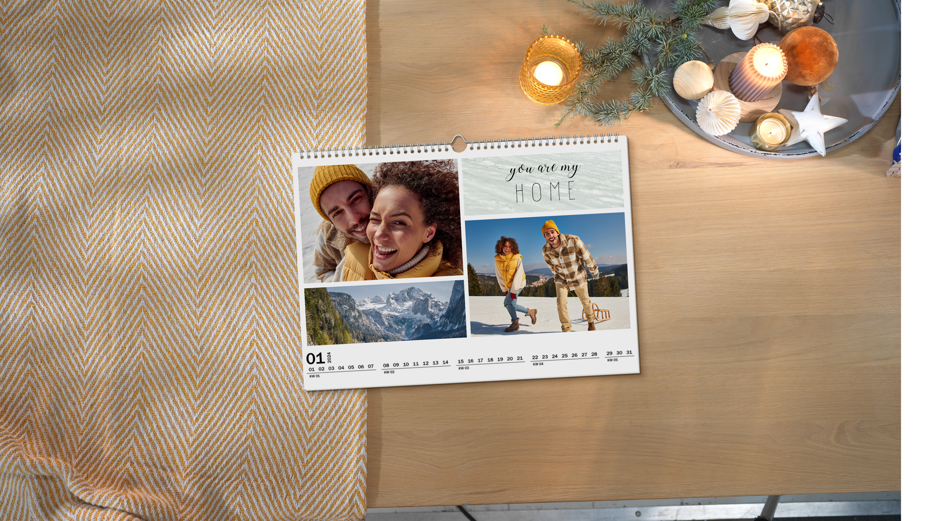 Calendario personalizado Pixum estilo collage