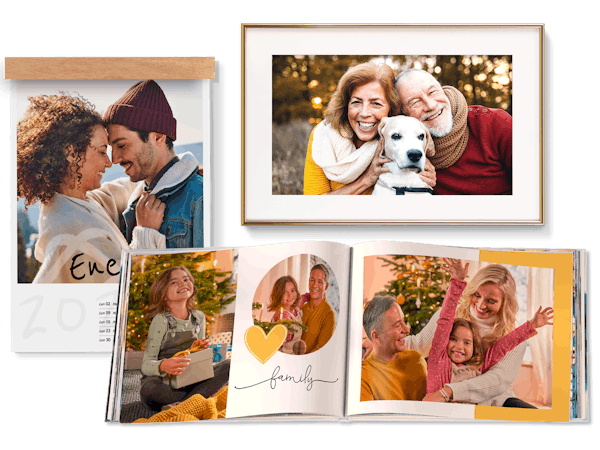 Regalos personalizados con fotos para Navidad: álbum, cuadro, foto enmarcada en ambiente navideño