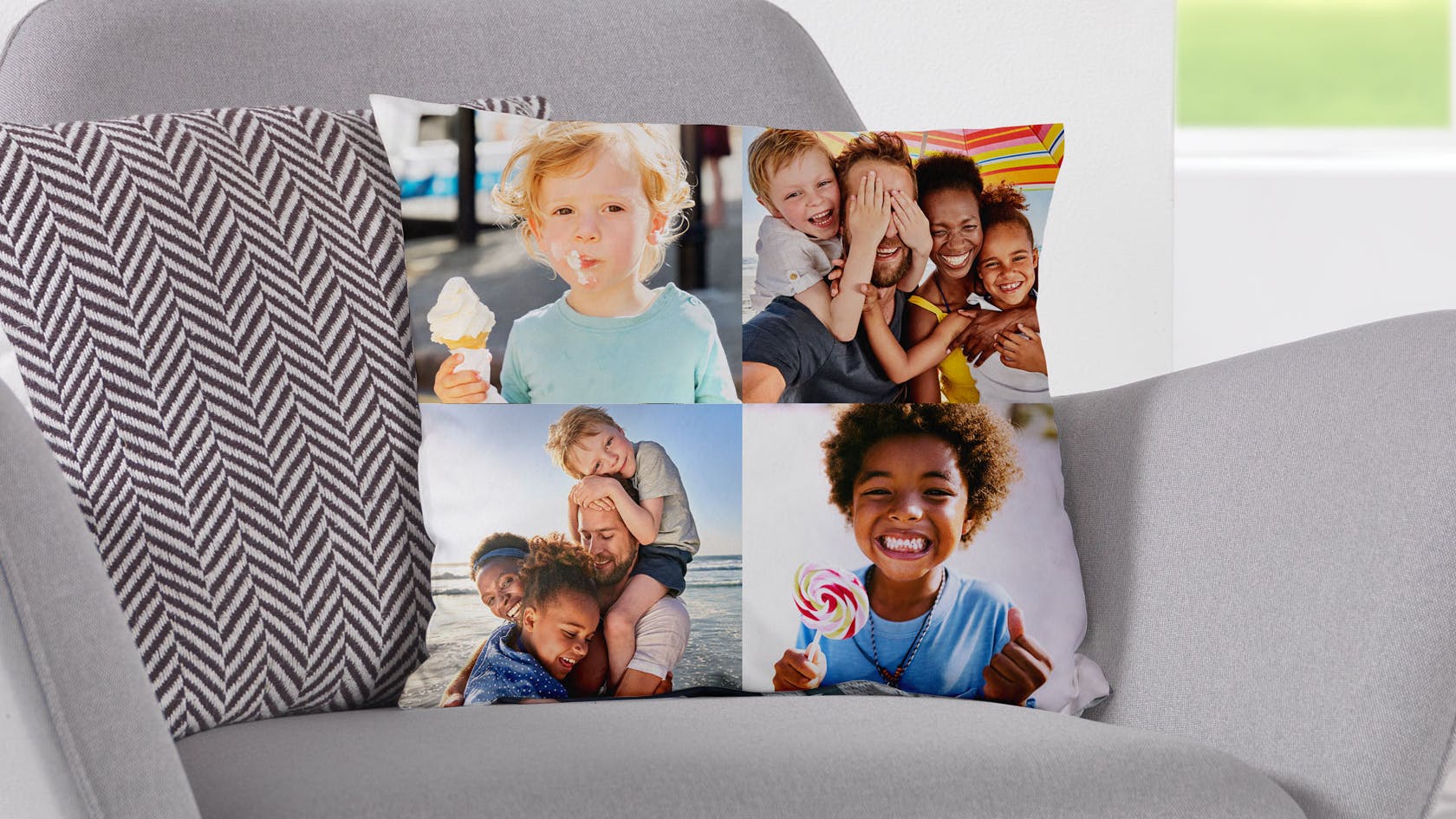 Cuscino personalizzato con collage
