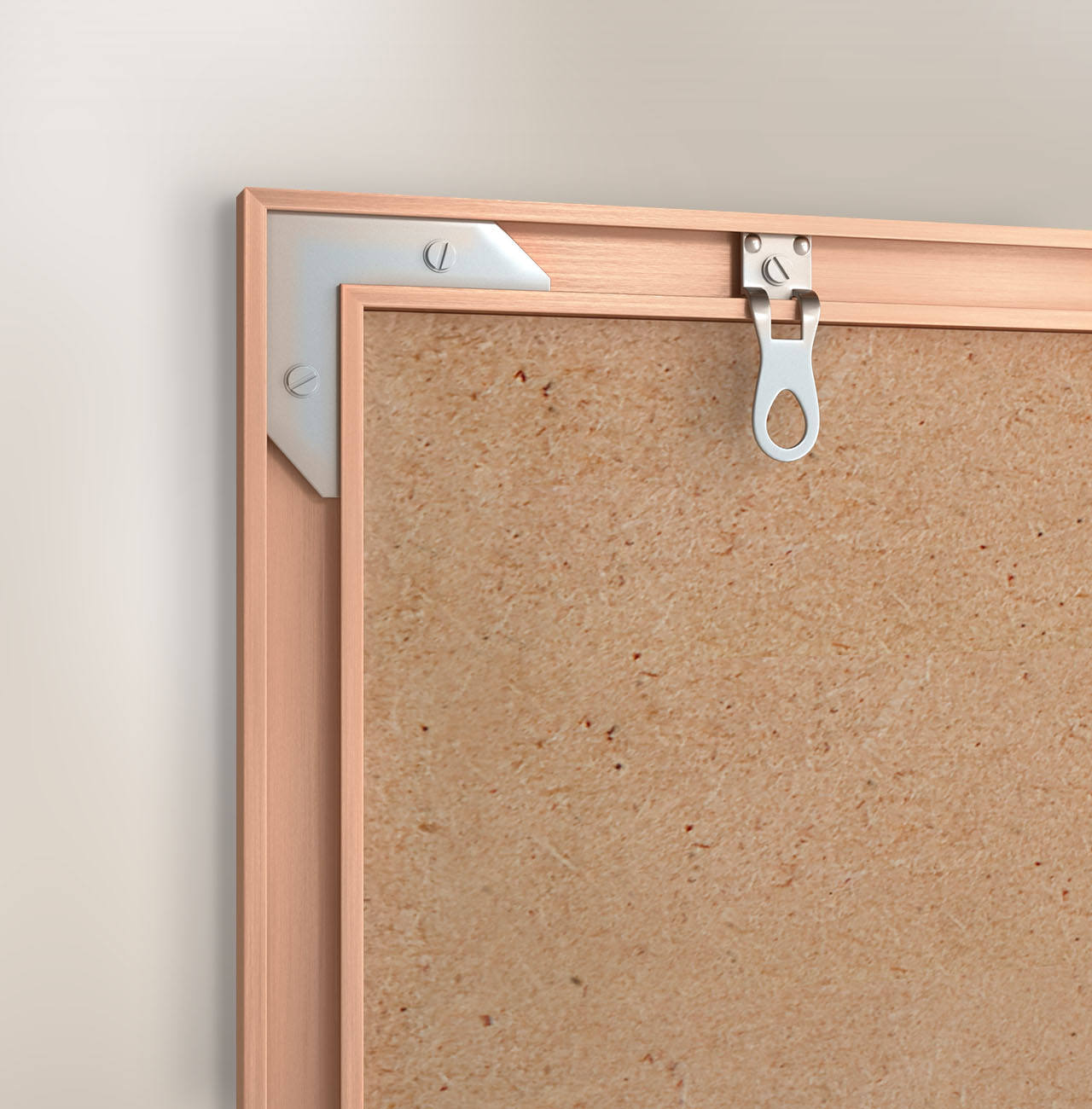 Wall hangers for metallic frames