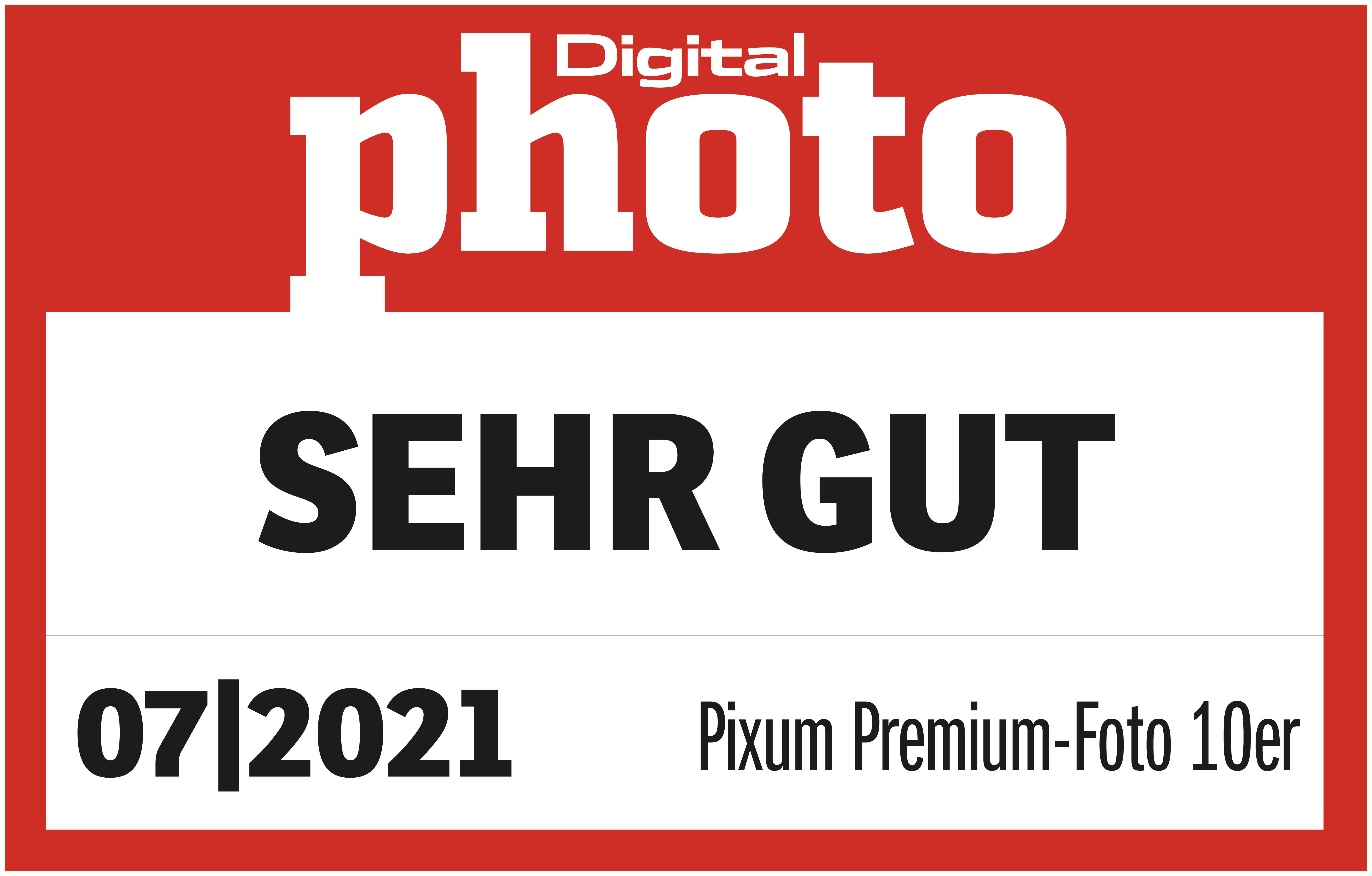 DigitalPhoto SEHR GUT "10er Premium-Foto" 07/2021 Test-Logo "Sehr gut" DigitalPHOTO 10er Premium-Foto 07/2021