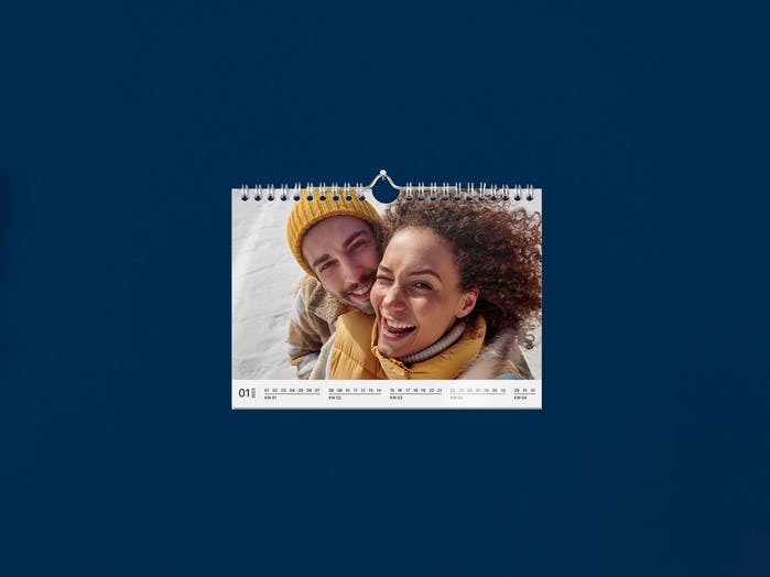 Wandkalender gestalten Pixum Wandkalender A5 im Querformat mit einem winterlichen Foto