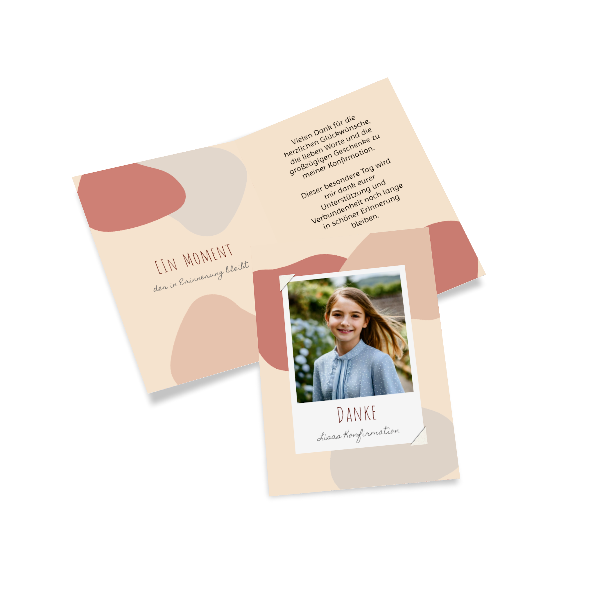 Bunte Danksagungskarte zur Konfirmatio