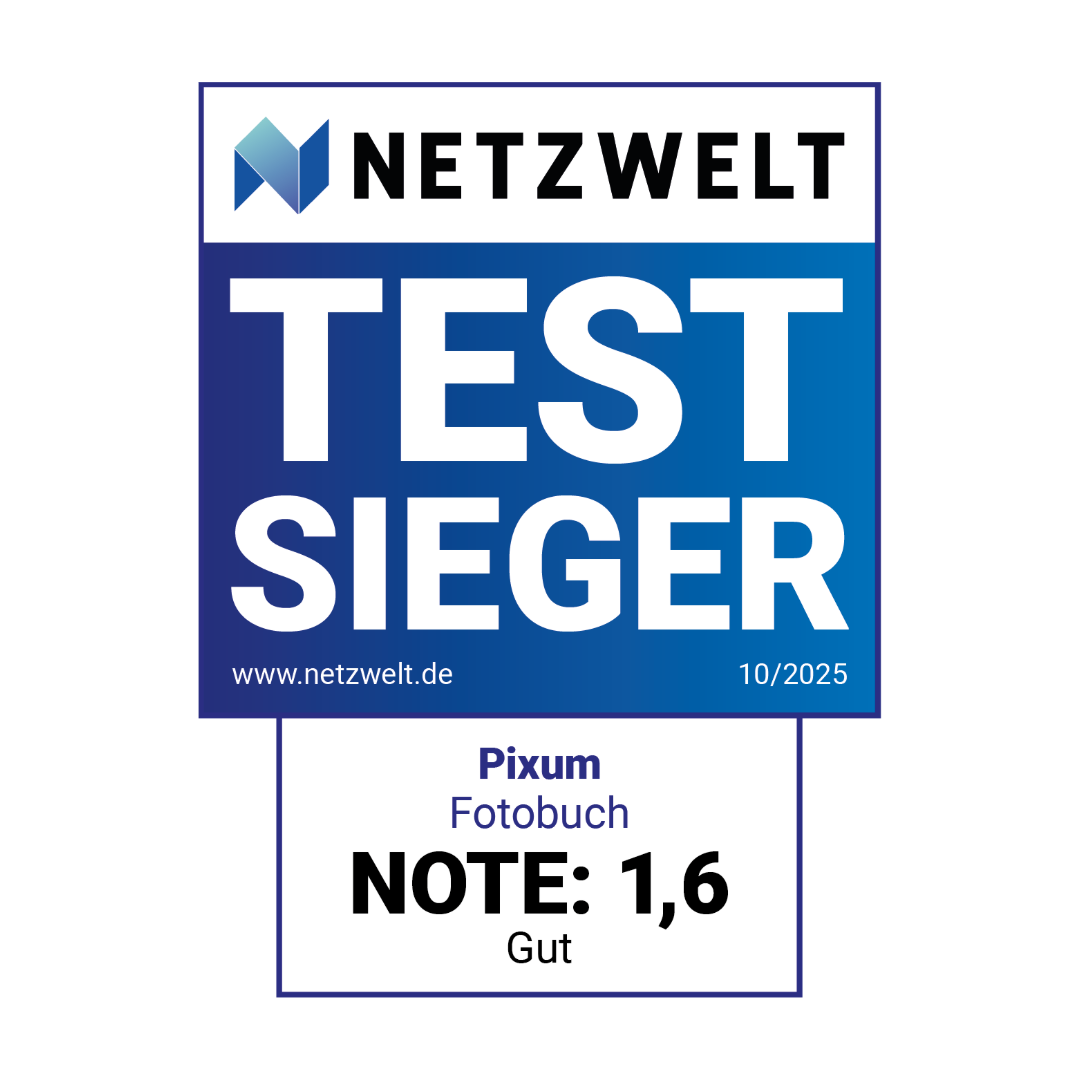 El álbum de fotos Pixum gana el logotipo de ganador de prueba de Netzwelt