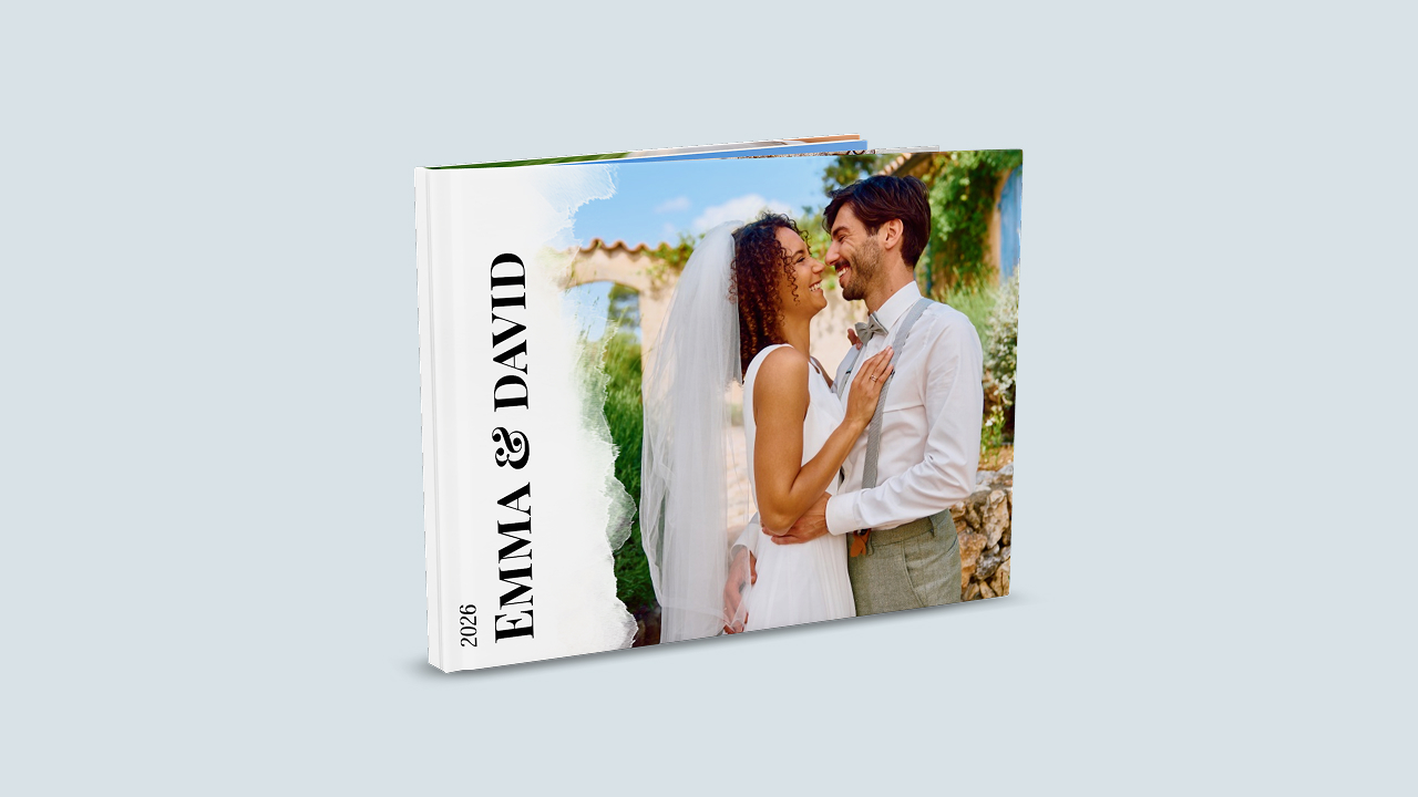 Couverture d'un livre photo avec le modèle Dazzling Days.