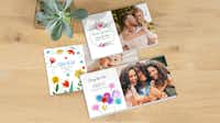 Biglietti personalizzati con foto Tre biglietti personalizzati con foto estive