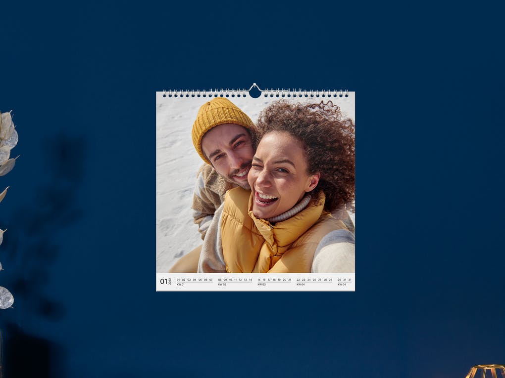 Pixum wall calendar in square  format with a winter image