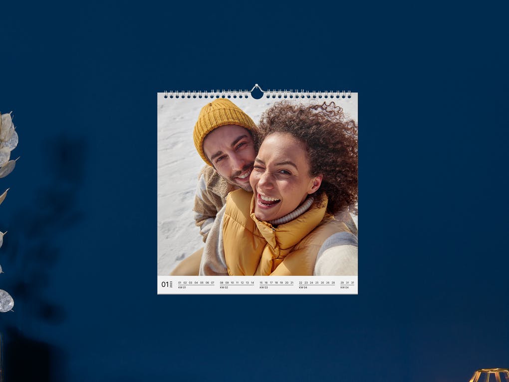Wandkalender gestalten Pixum Wandkalender im quadratischen Format mit einem winterlichen Foto