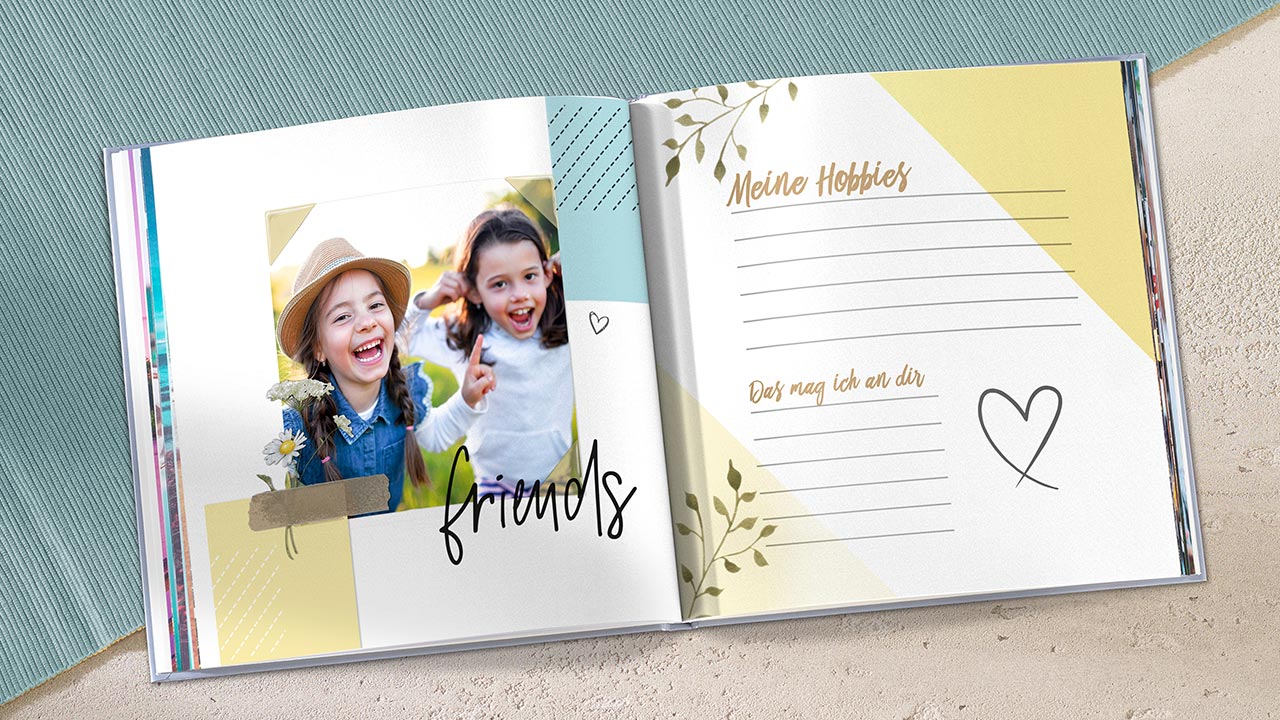 Pixum Fotobuch als Freundebuch gestalten