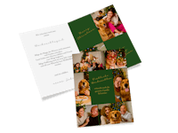 Foto-Klappkarten mit persönlicher Nachricht als Weihnachtskarten gestalten Klappkarte als Weihnachtskarte mit Familienfoto
