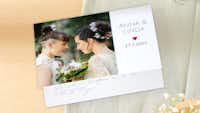 Pixum Fotogrußkarte als Klappkarte Klappkarte als Einladung zur Hochzeit