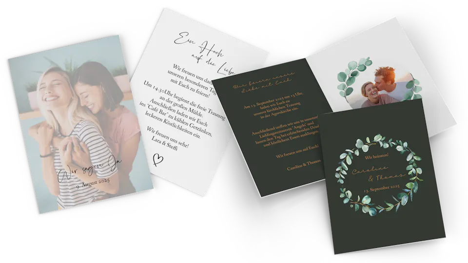 Hochzeitskarten selbst gestalten Hochzeitskarten selbst gestalten
