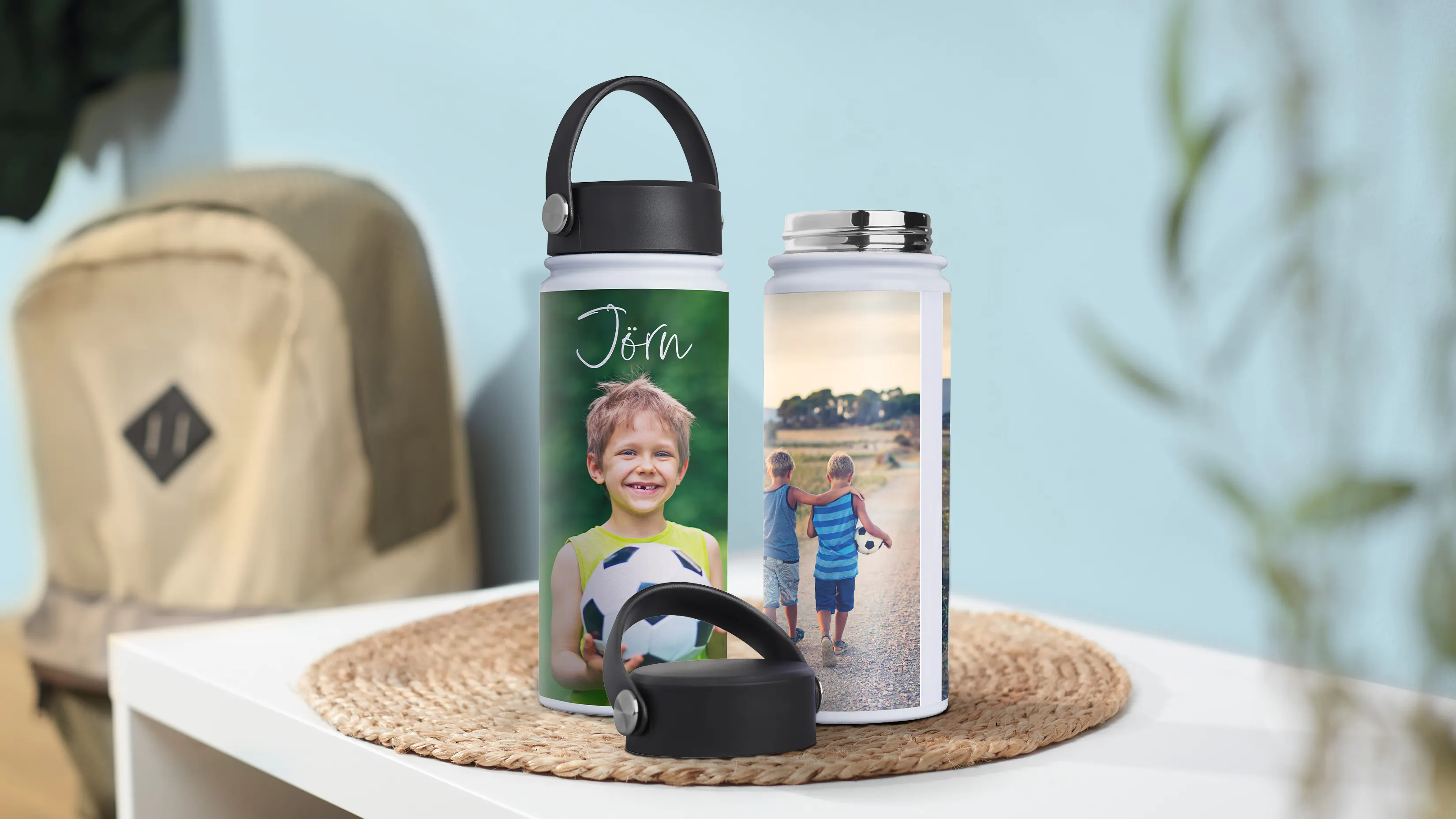 Trinkflasche Foto Name Kindmotiv Ambiente