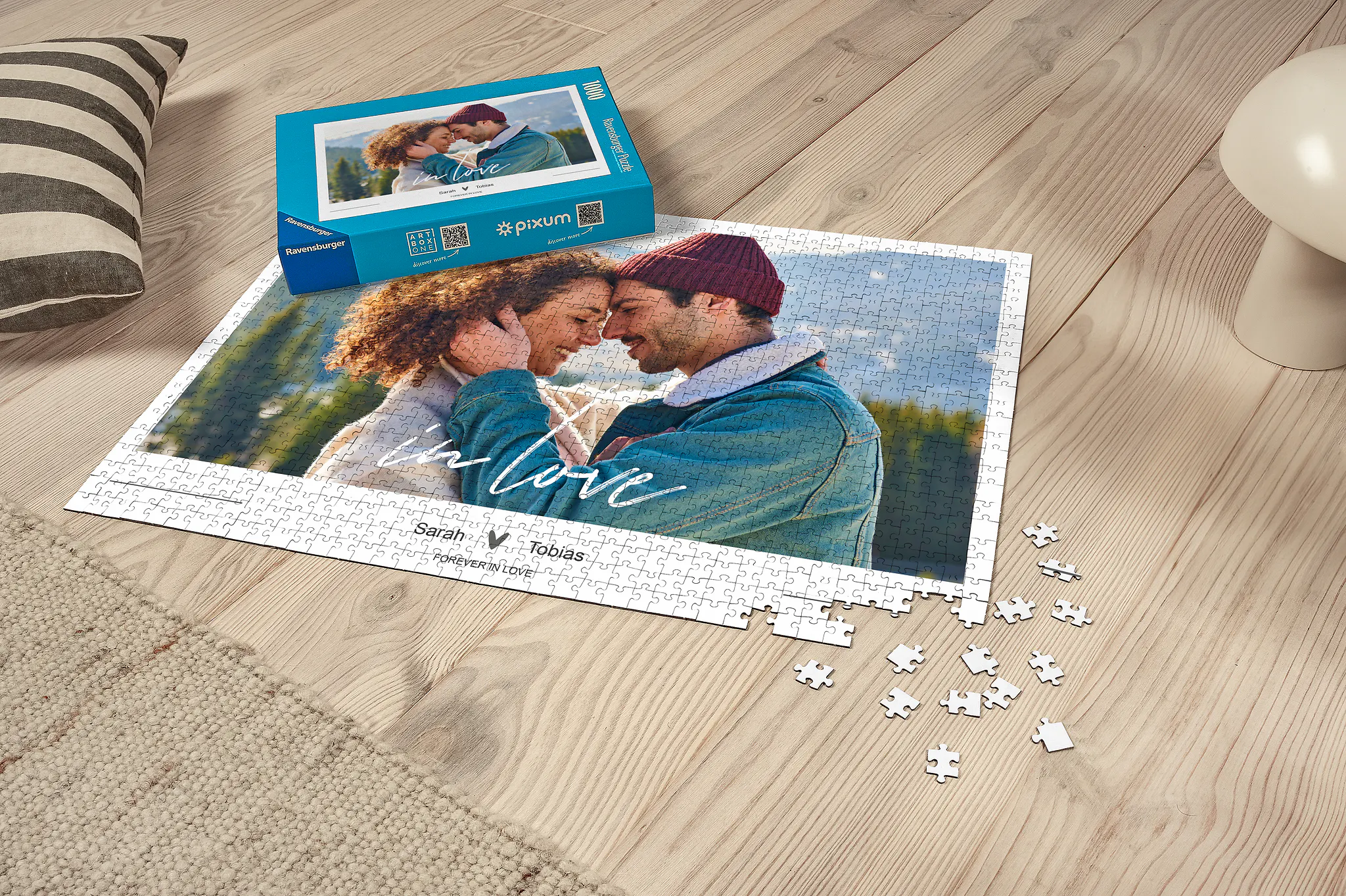 Ravensburger Fotopuzzle mit 1.000 Teilen und einem Pärchenfoto Ravensburger Fotopuzzle mit 1.000 Teilen und einem Pärchenfoto