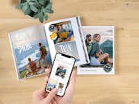 Commander un livre photo sous forme d'e-book Livre photo et un smartphone avec le mode de commande sous forme de livre électronique