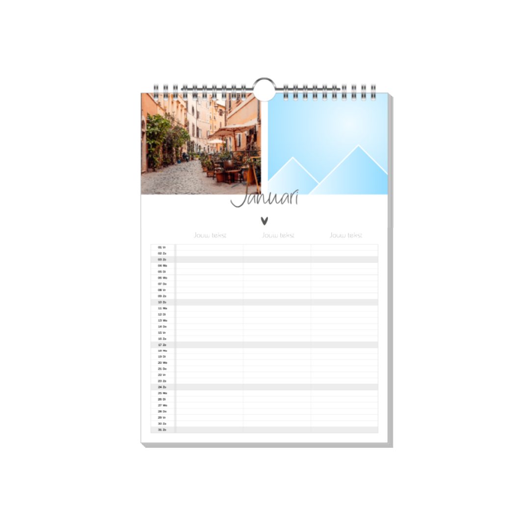Familieplanner maken met design Wonderful Time