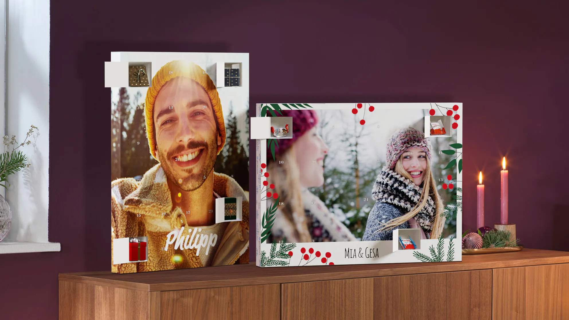 Foto-Adventskalender mit Namen