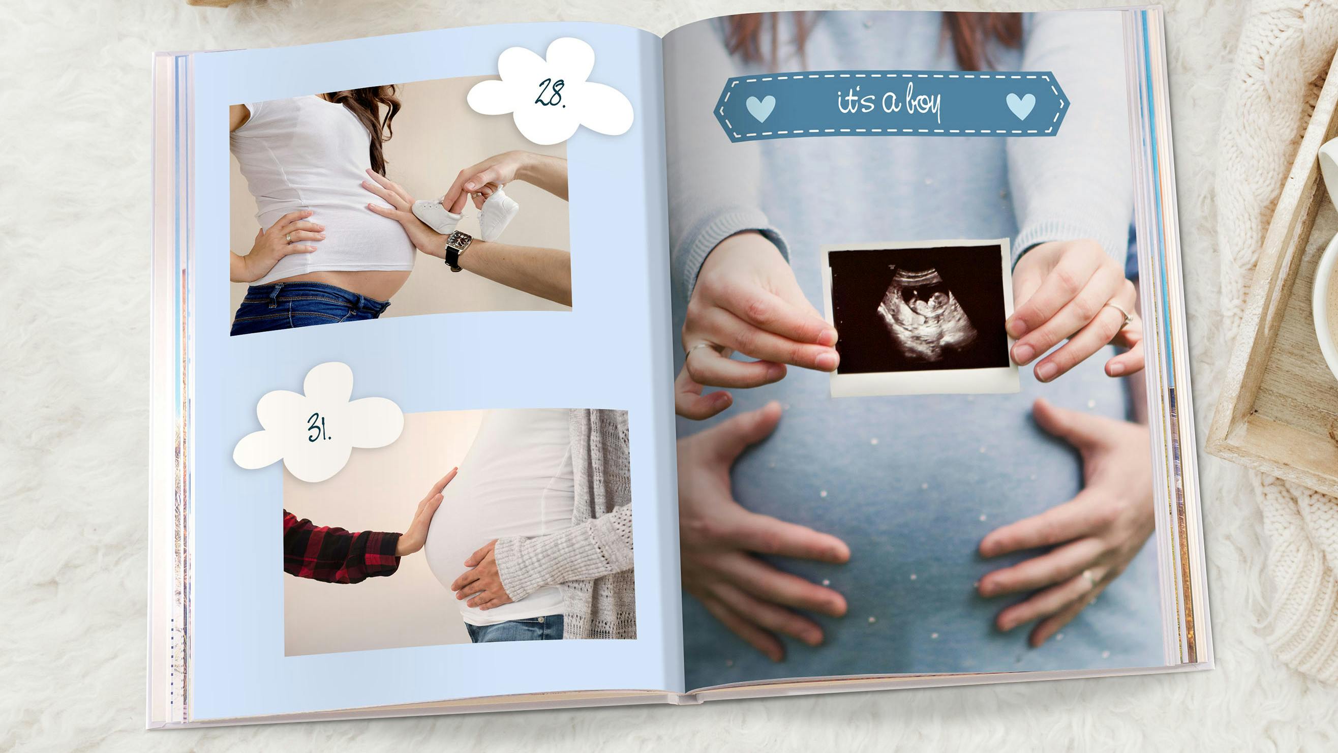 Fotoboek van de zwangerschap