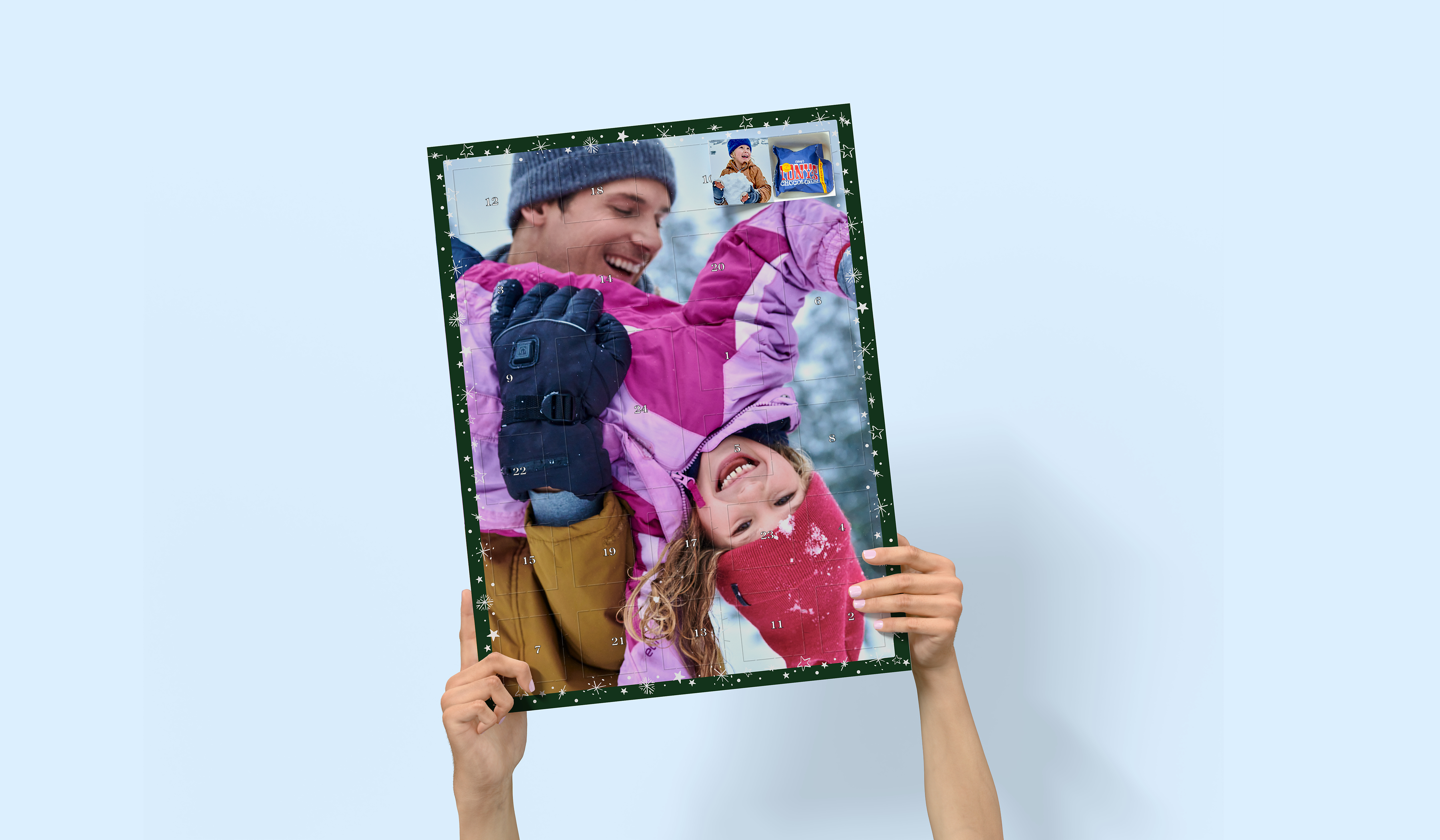 Foto-adventskalenders met fotodeurtjes en Tony's Chocolonely