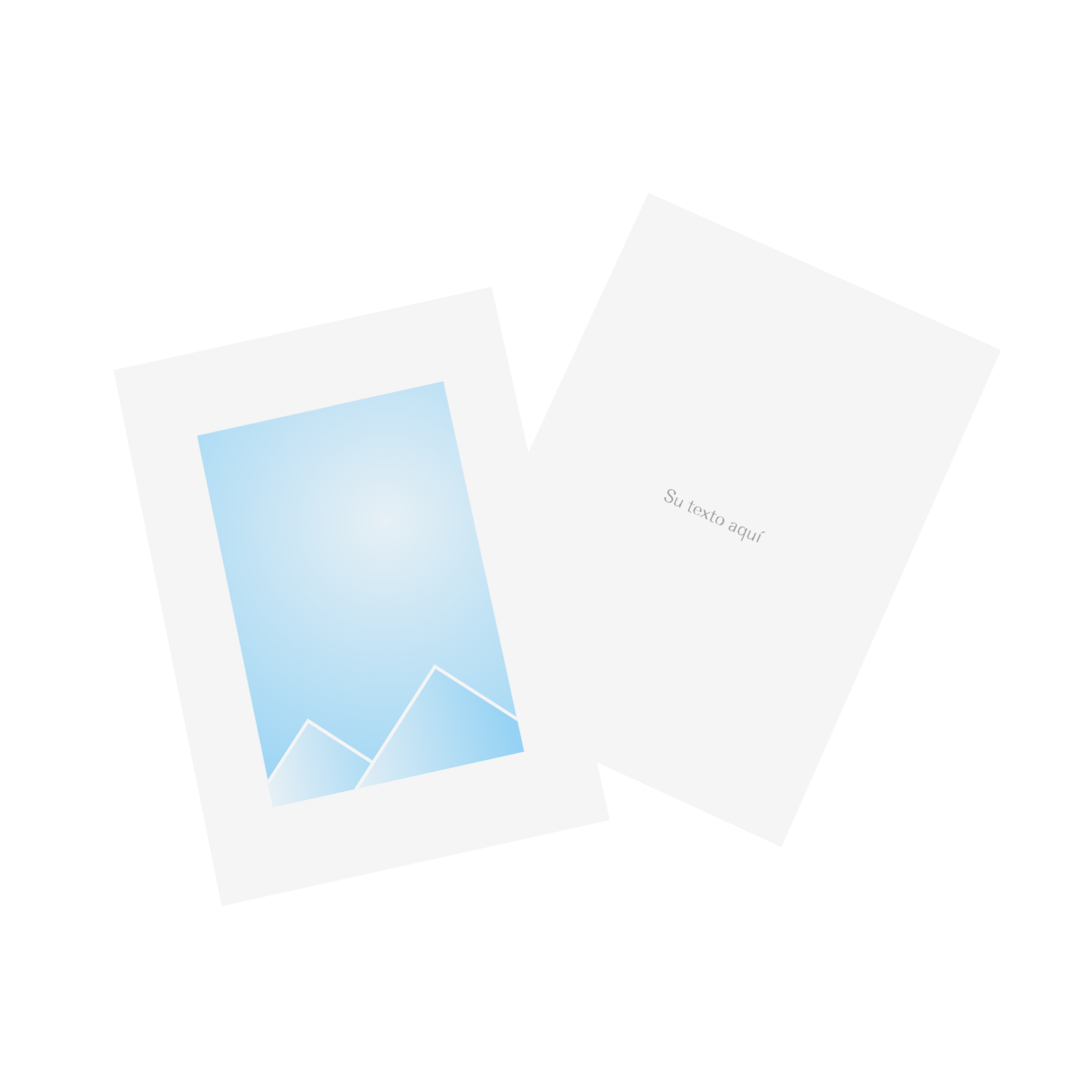 Hay dos tarjetas fotográficas de diseño sencillo una al lado de la otra