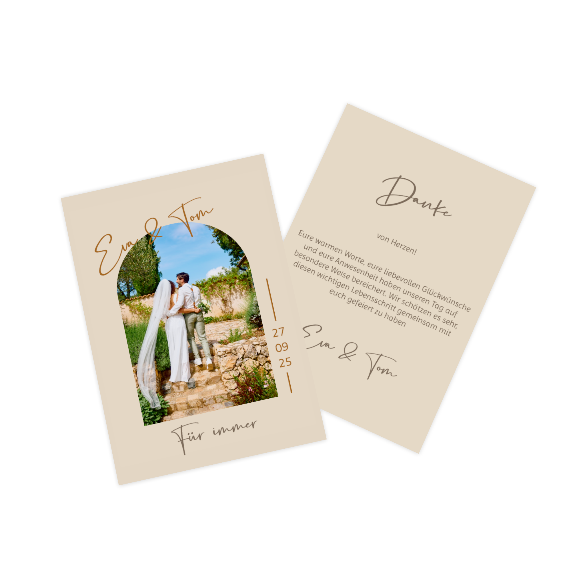 Fotokarte mit Pärchenfoto als Save the Date 