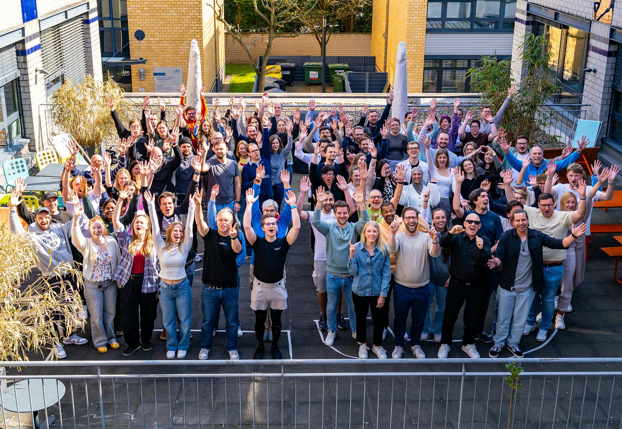 L'équipe Pixum sur la terrasse