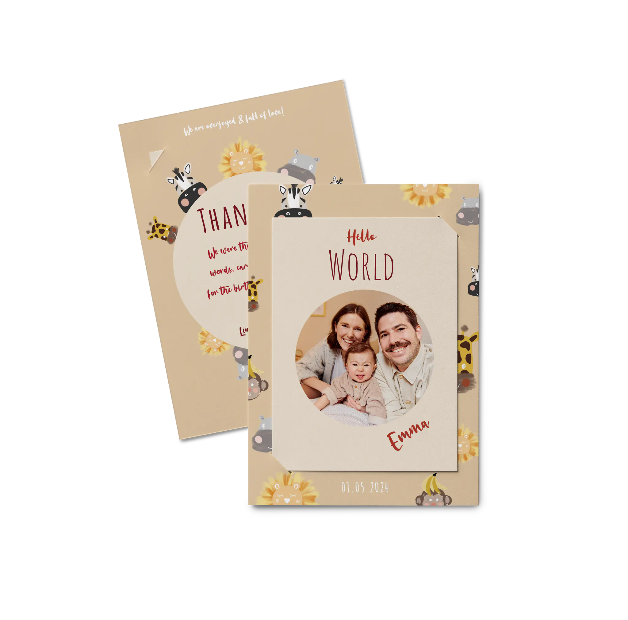 Tarjeta con una foto insertada como tarjeta de felicitación Tarjeta con una foto insertada como tarjeta de felicitación