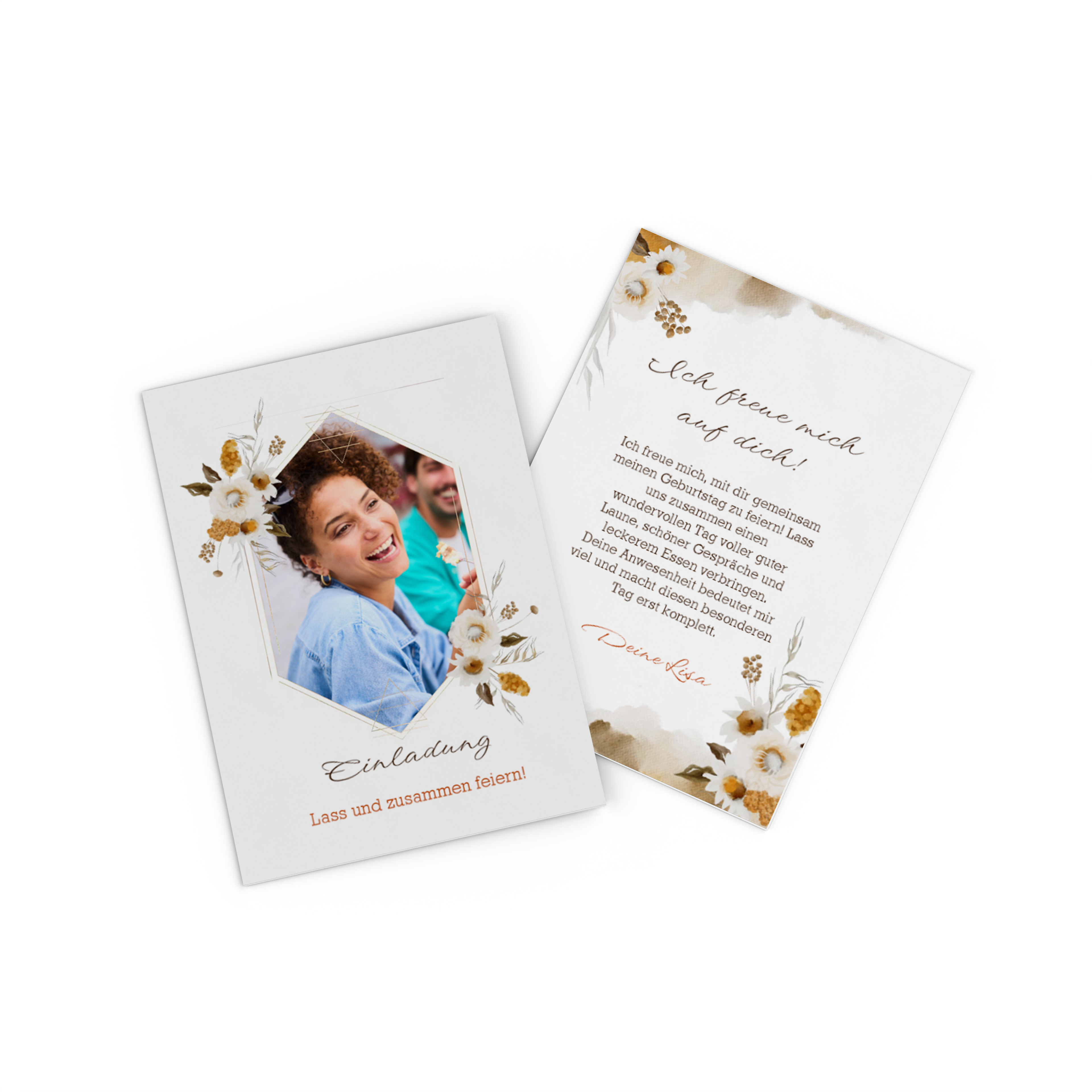 Fotokarte mit Pärchenfoto als Save the Date 