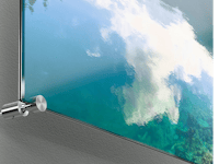 Klemmhalterung für Wandbilder Auf dem Foto ist die Klemmhalterung für Alu-Dibond, Acryglas- und Forex-Bilder von Pixum zu sehen.