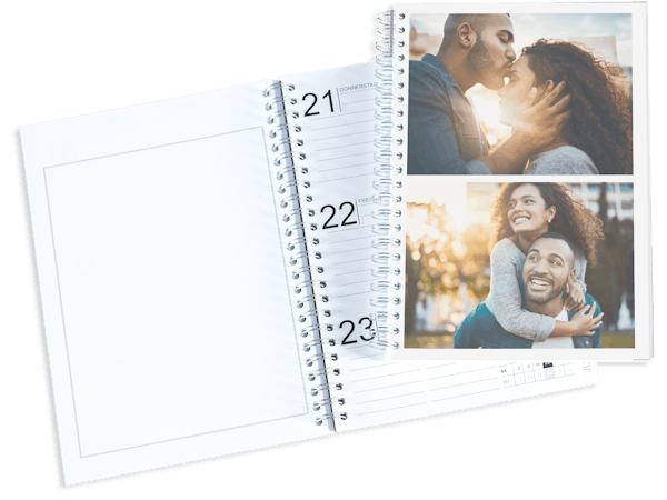 Agenda maken met foto's van een stel