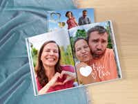 Fotolibro Pixum Fotolibro Pixum con foto di coppia e con copertina con scritta in rilievo