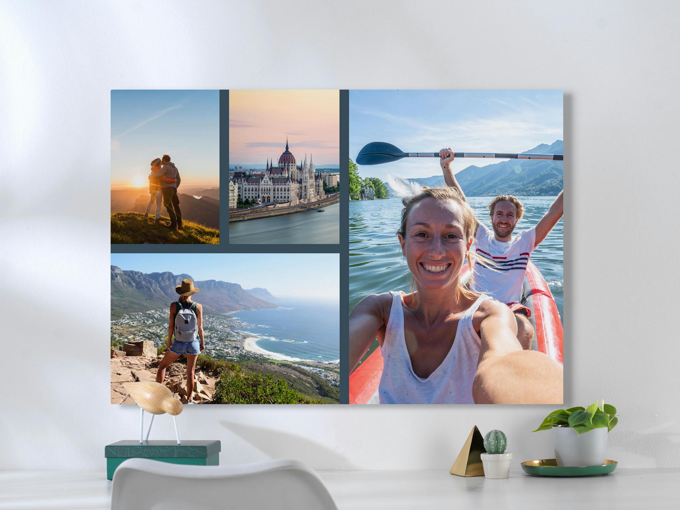 Foto auf Forex als Collage mit Pärchenbildern aus dem Urlaub