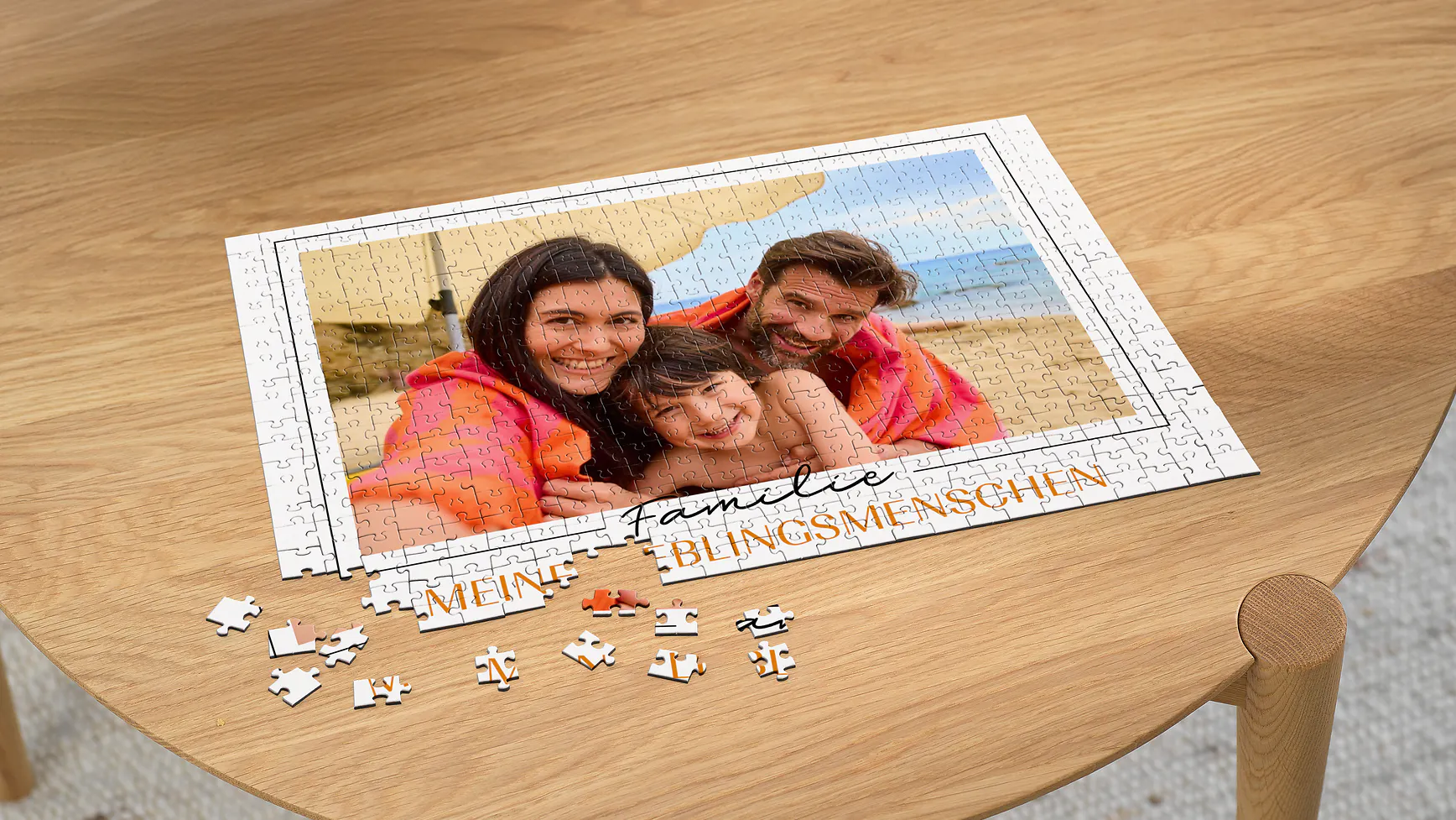 Fotopuzzle mit einem Familienbild aus dem Sommerurlaub Fotopuzzle mit einem Familienbild aus dem Sommerurlaub