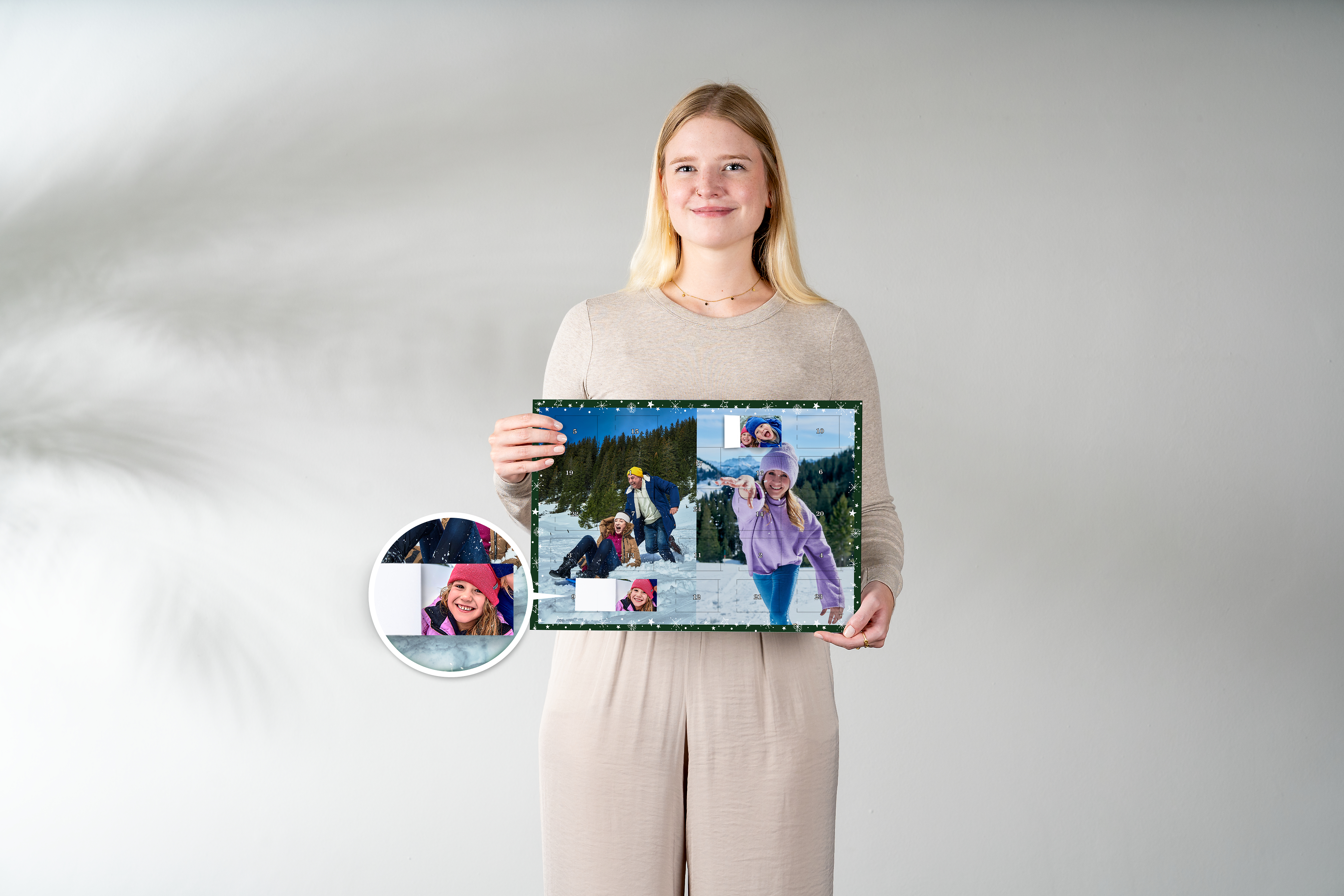 Foto-Adventskalender mit Fototürchen