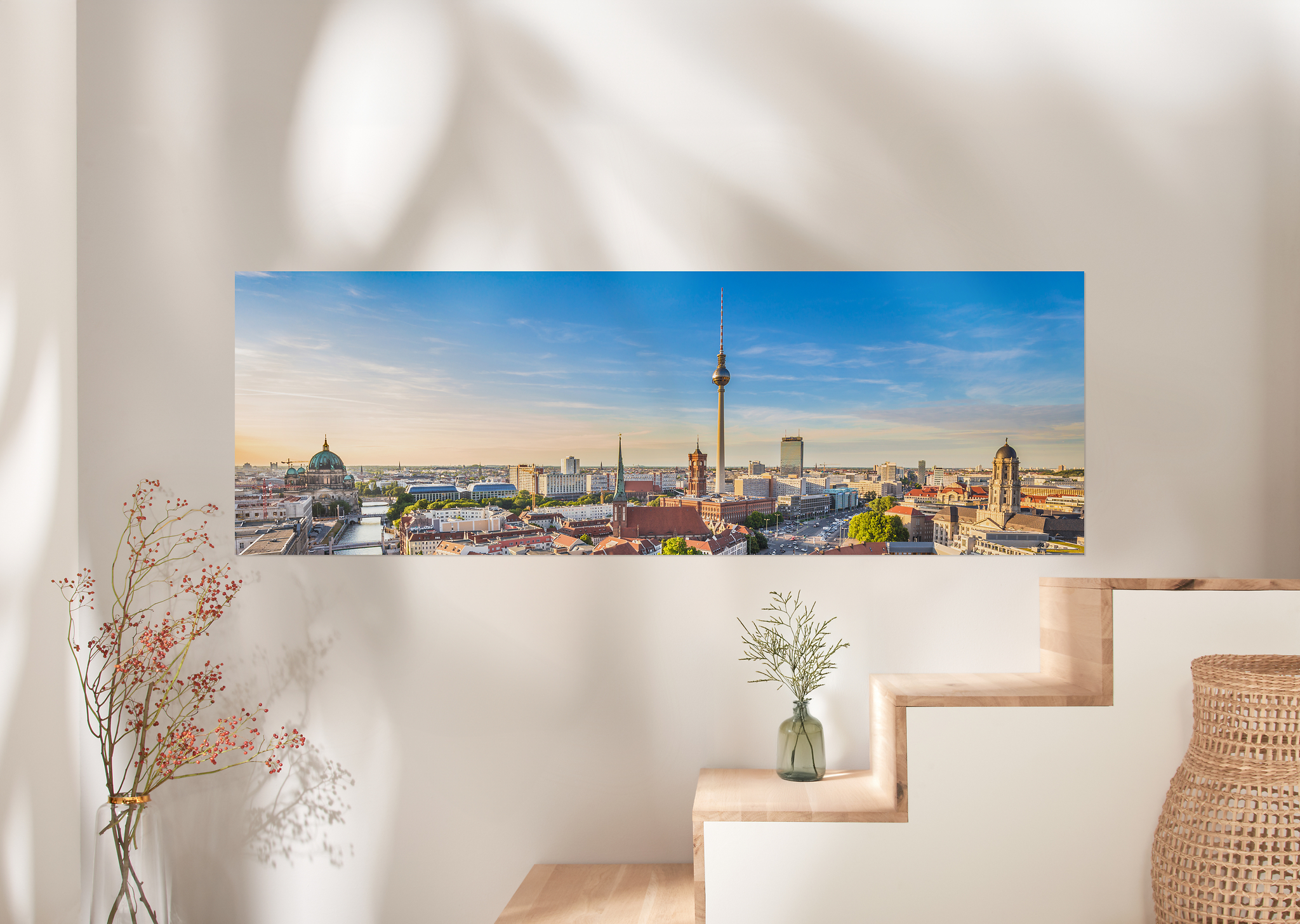 Panoramaposter met een foto van een stad