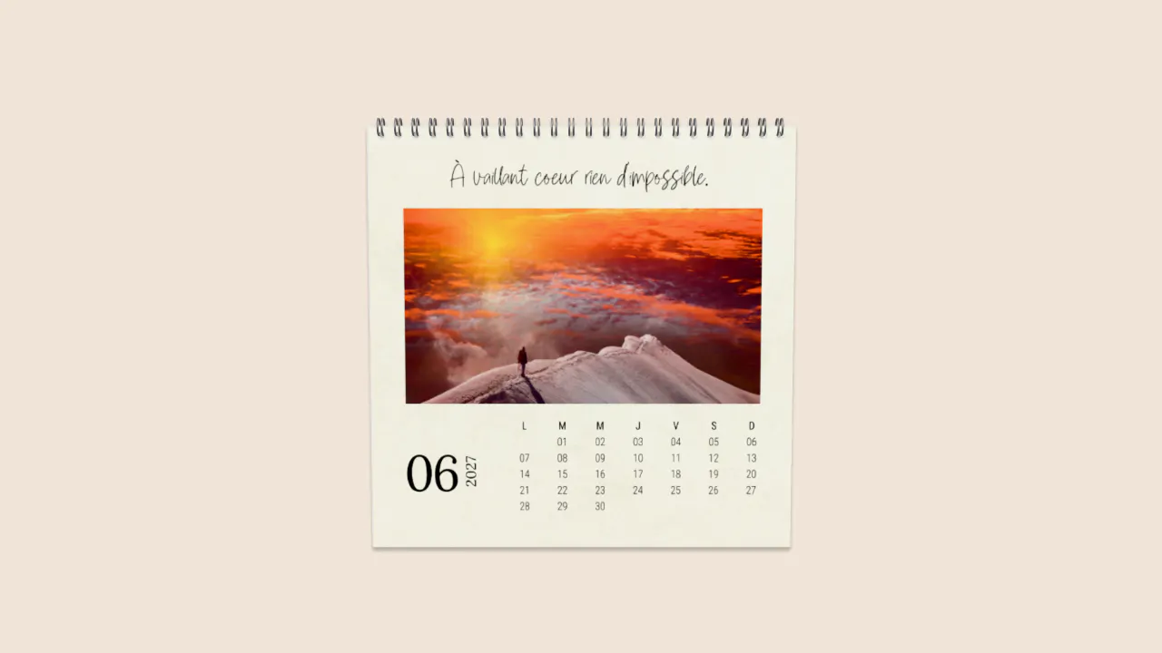 Calendrier personnalisé
