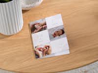 Tarjeta plegable de nacimiento Tarjeta plegable de nacimiento personalizada