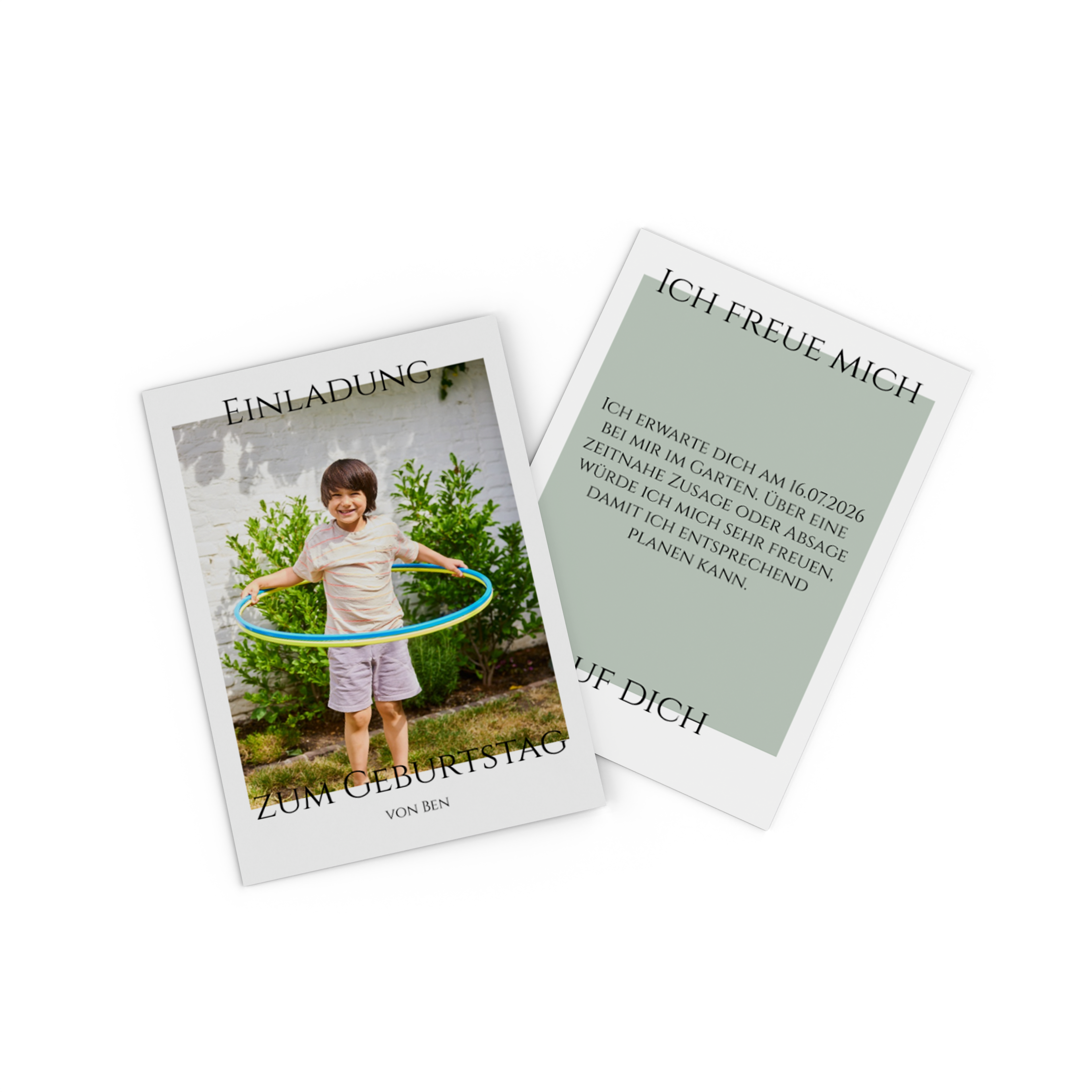 Fotokarte als Weihnachtskarte mit Familienfoto