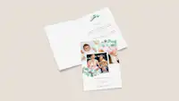 Tarjetas de agradecimiento de bautizo Tarjeta de agradecimiento de bautizo personalizada con fotos y texto