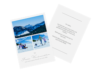 Fotokarten mit persönlicher Nachricht als Weihnachtskarten gestalten Fotokarte als Weihnachtskarte mit Familienfoto