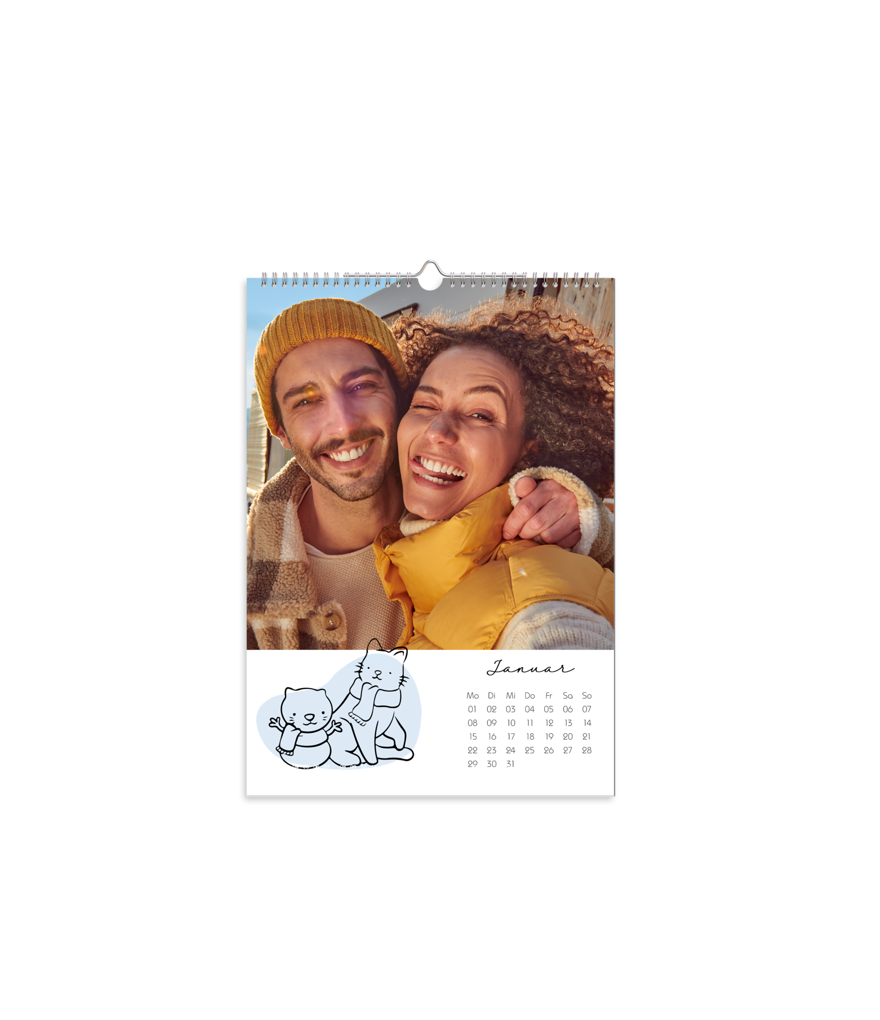 Fotokalender mit minimalistischem Tierdesign