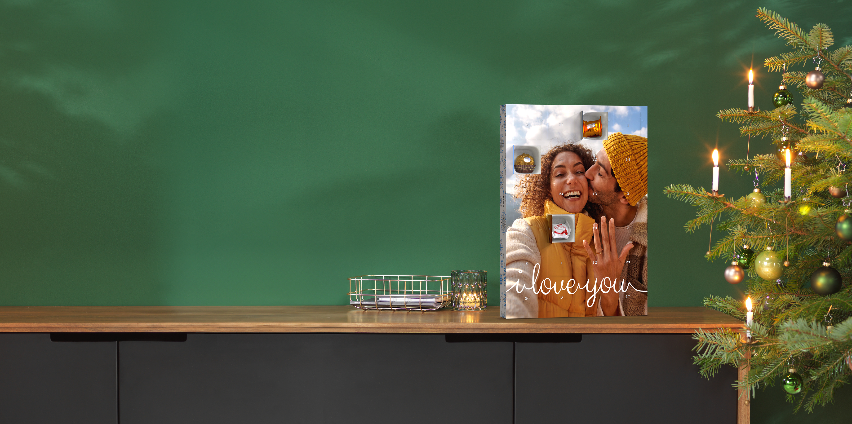 Calendario dell'Avvento Pixum con foto e design I love you